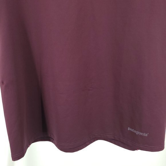 Patagonia Common Threads Short Sleeve Base Layer Shirt M Plum/Maroon/Pink 45605 - Picture 8 of 12